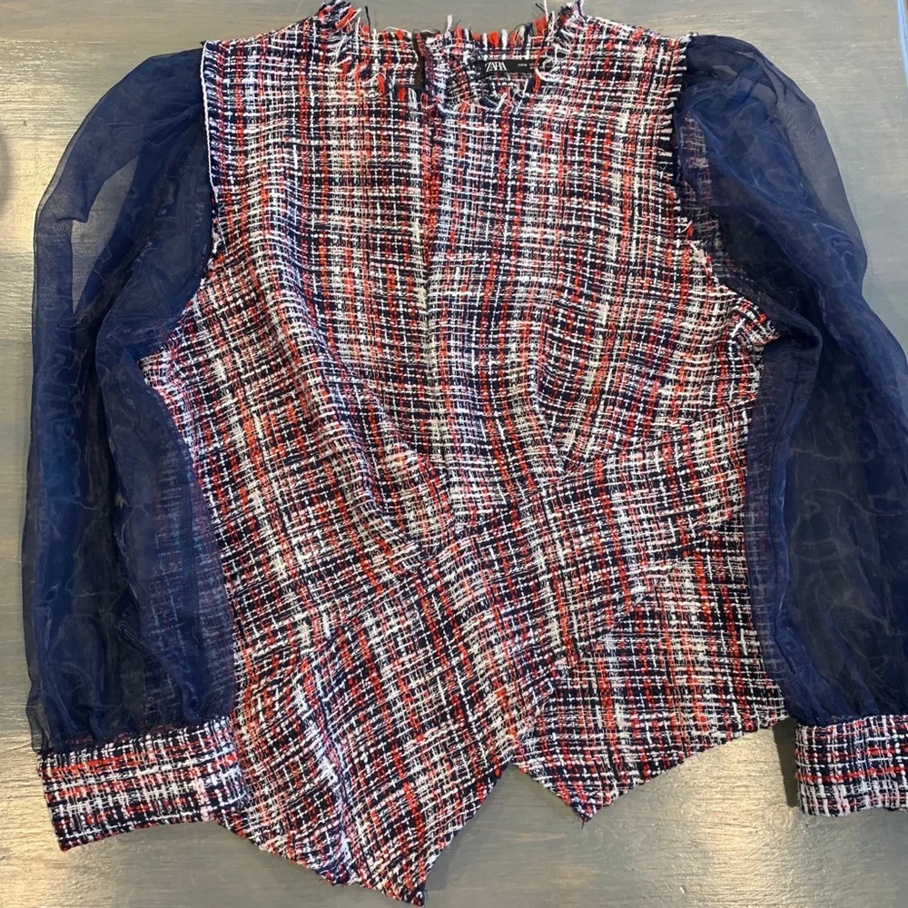 NWT Zara organza top - Picture 5 of 9